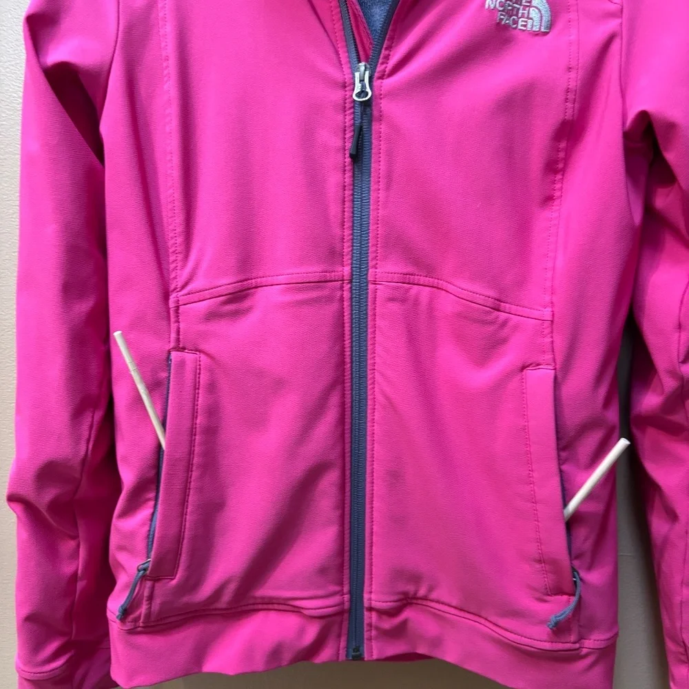 North Face Lined Hooded Zip PinkJacket Size S - Picture 4 of 9
